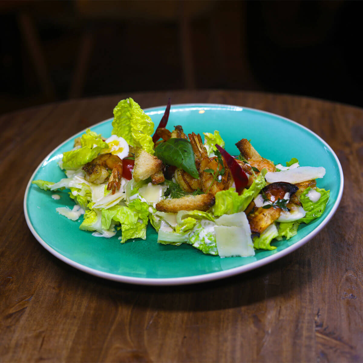 Salade césar gambas