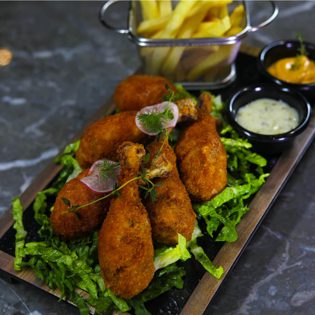 Pilons de poulet pané, Sauce gribiche